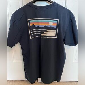 Quiksilver Men's Navy Sunset Graphic Tee